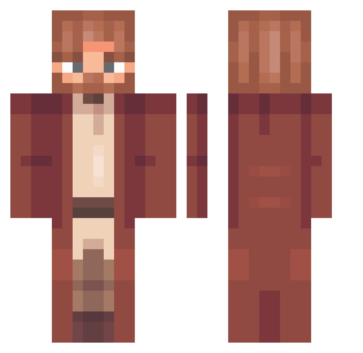 mohammed199 Minecraft skin, front and back view