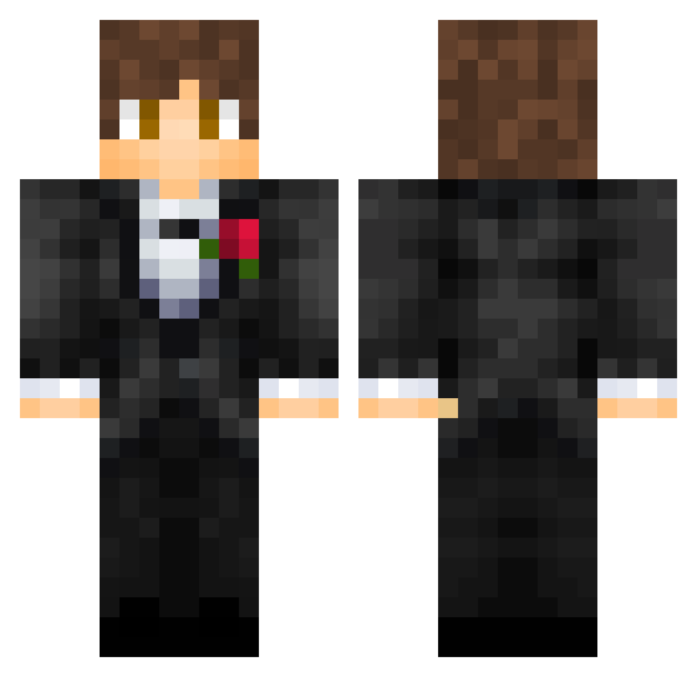 BVGGlaze Minecraft skin, front and back view