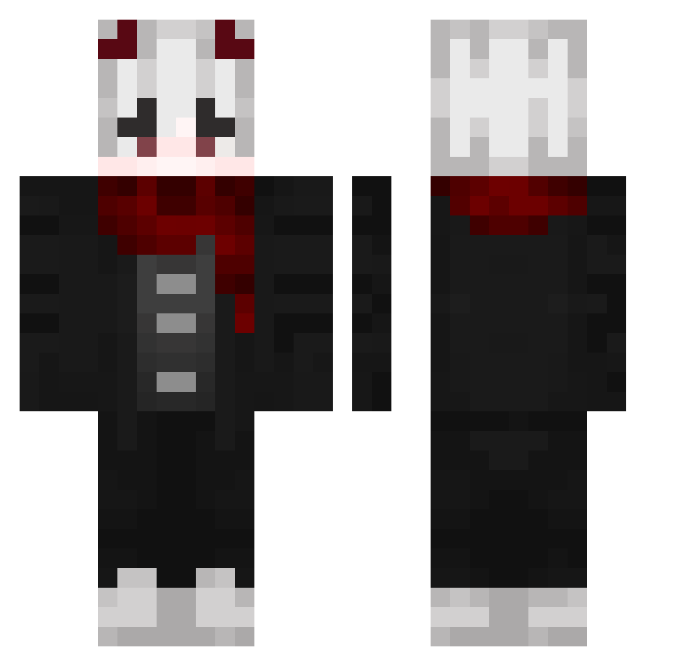 SolarQ Minecraft skin, front and back view