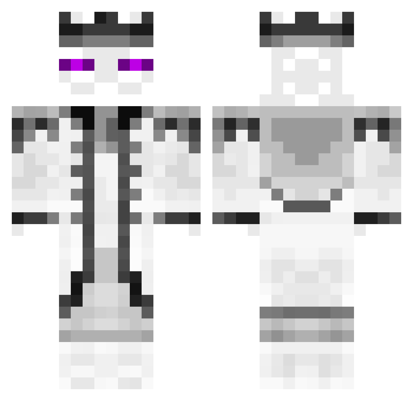 TheSyrion Minecraft skin, front and back view