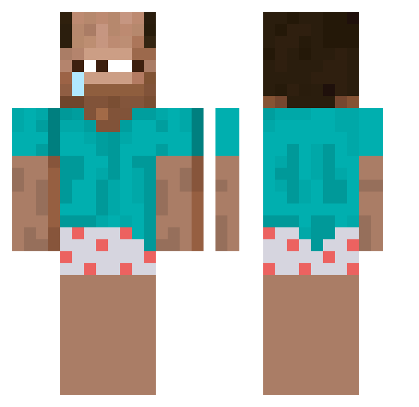 Nixxxon2004 Minecraft skin, front and back view