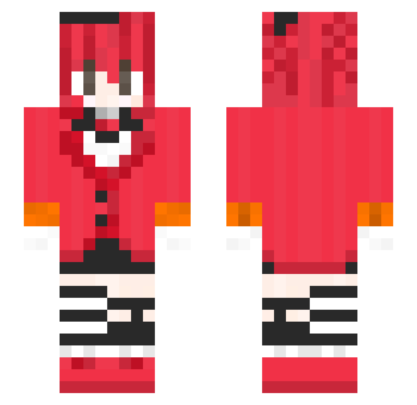 GKDGXD Minecraft skin, front and back view
