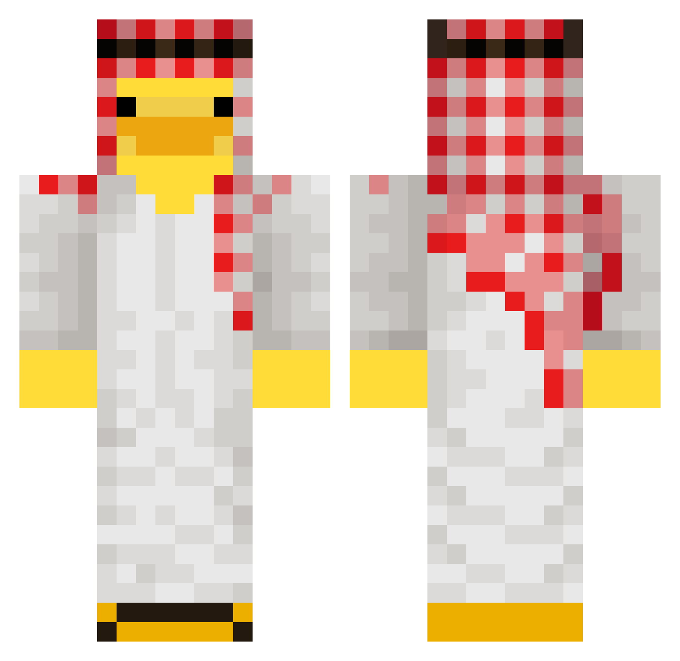 Jammaster245 Minecraft skin, front and back view