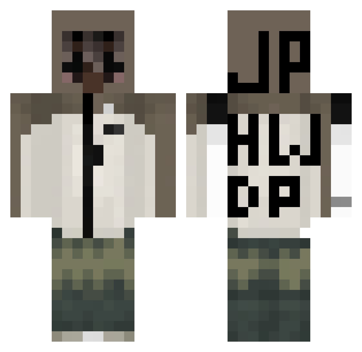 PrzekopabyKsavex Minecraft skin, front and back view