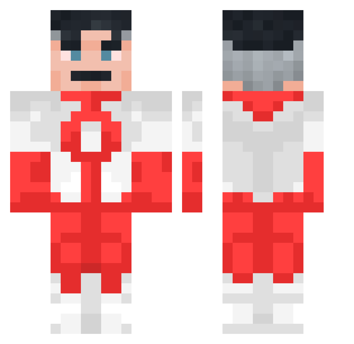 ScorcheyYT Minecraft skin, front and back view