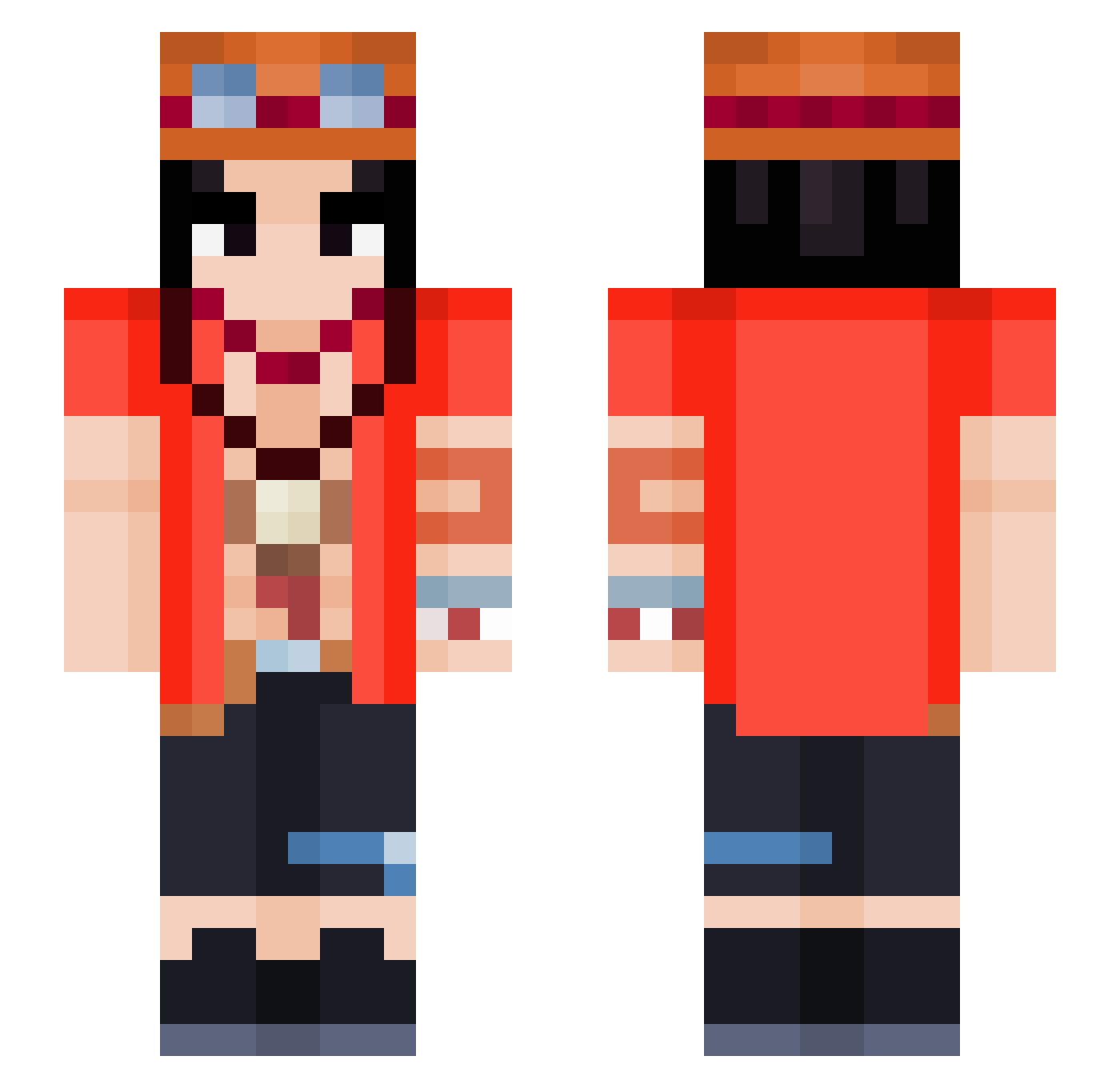 lognyan Minecraft skin, front and back view