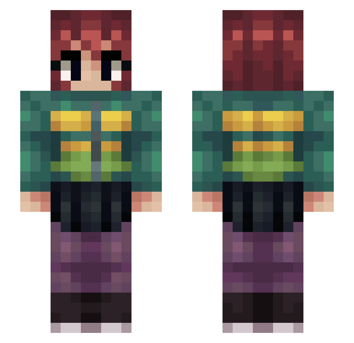 Bass_Villain Minecraft skin, front and back view
