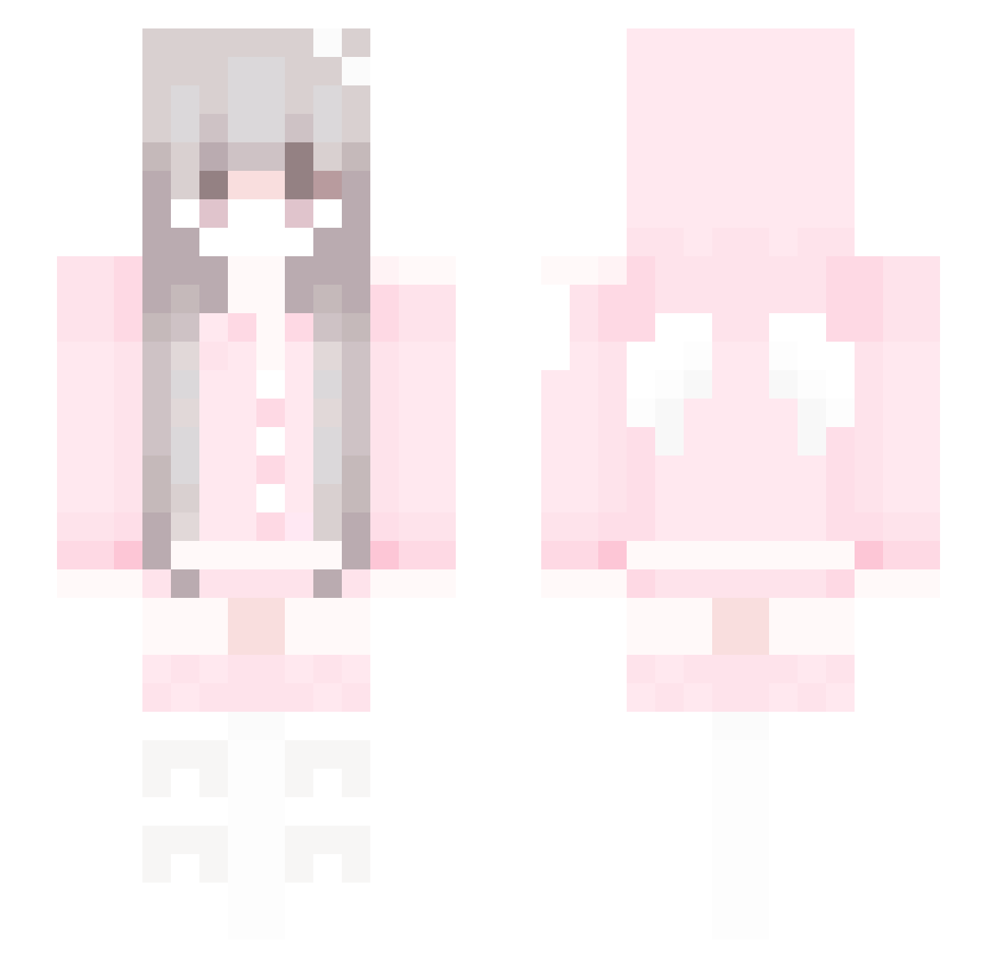cherryashes Minecraft skin, front and back view