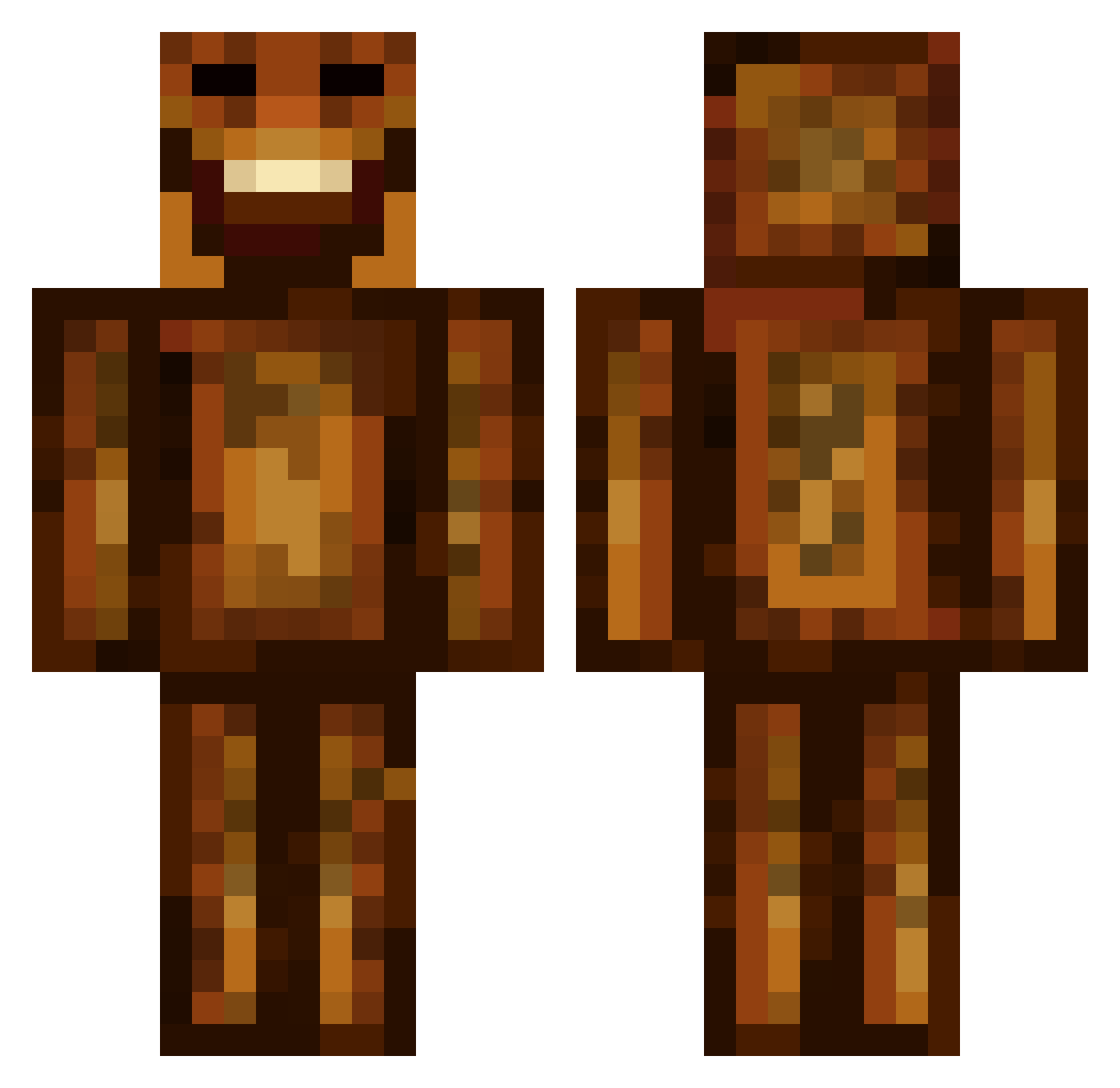 Gooptarious Minecraft skin, front and back view