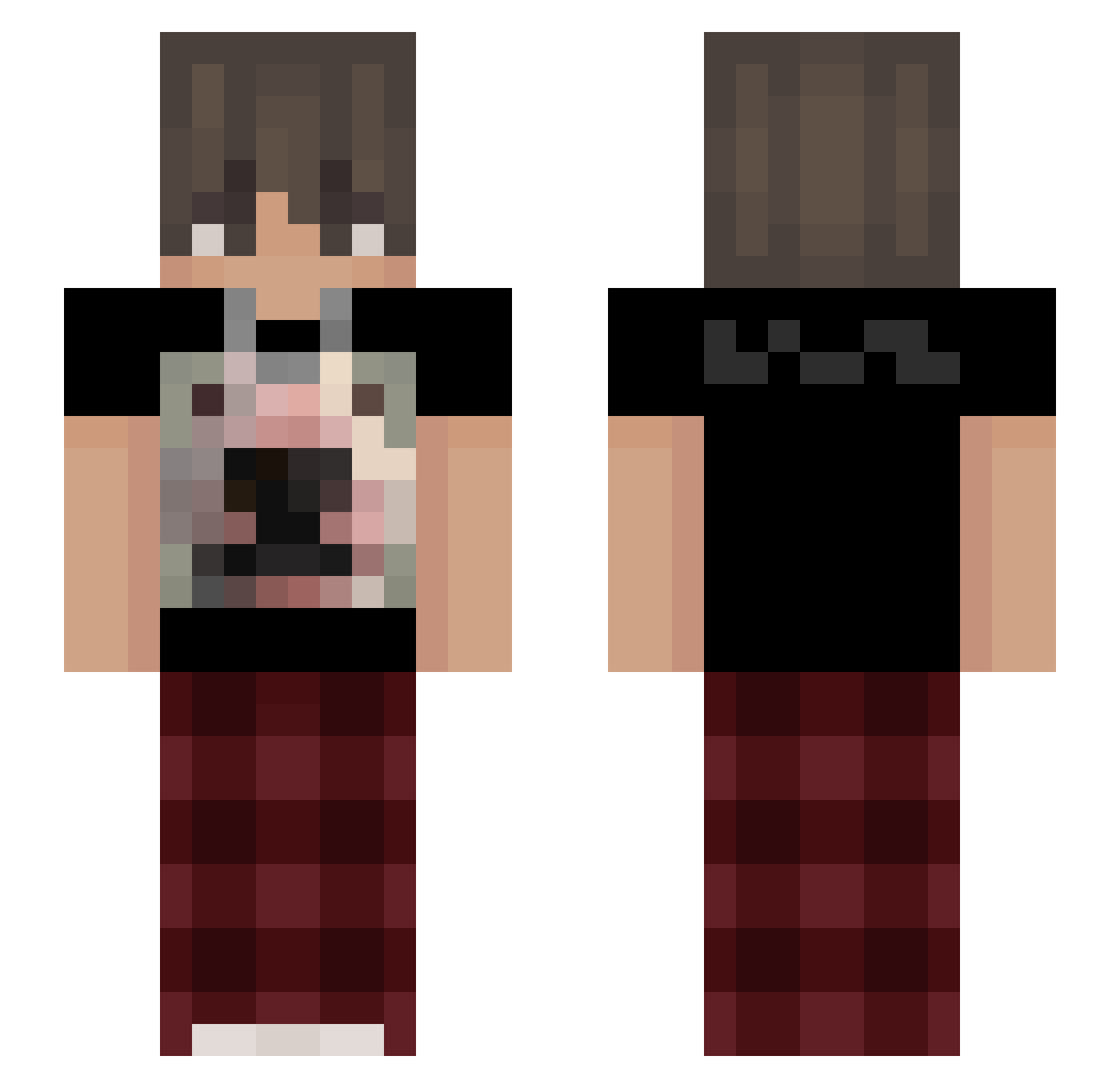 Mihkel888 Minecraft skin, front and back view