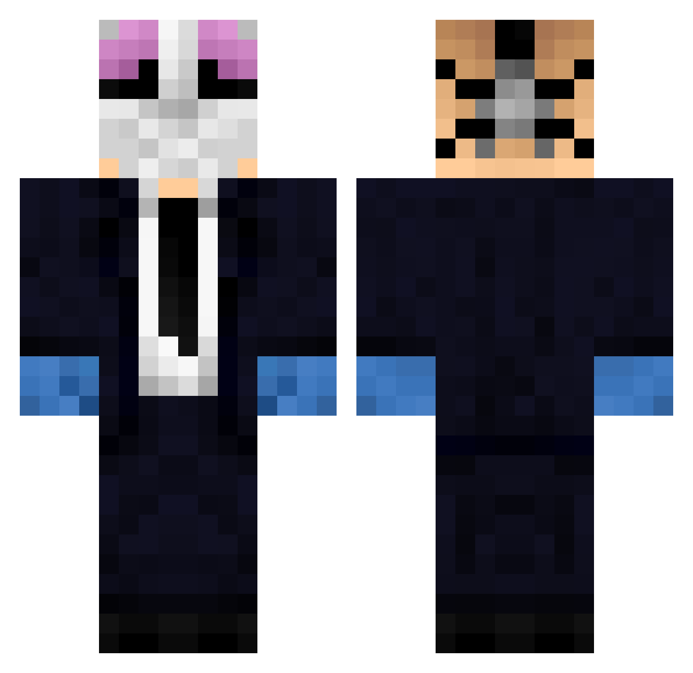 Wengi Minecraft skin, front and back view