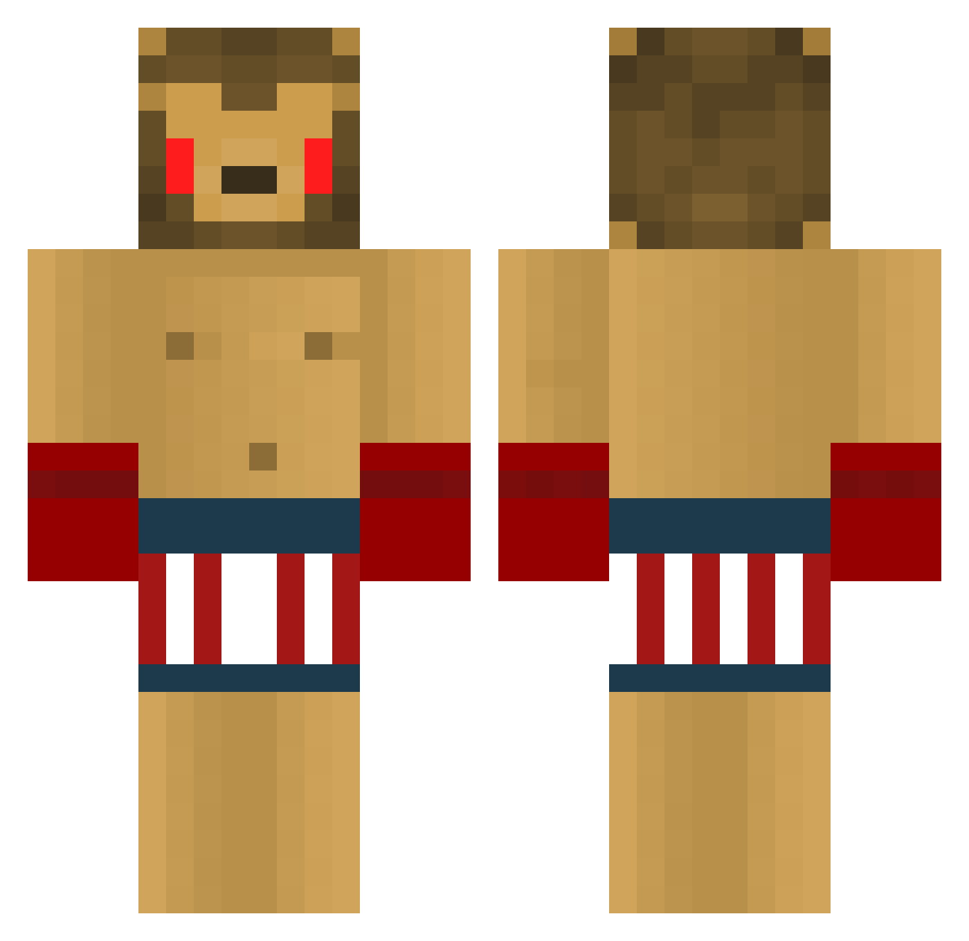 ELCLAUDIORZ Minecraft skin, front and back view