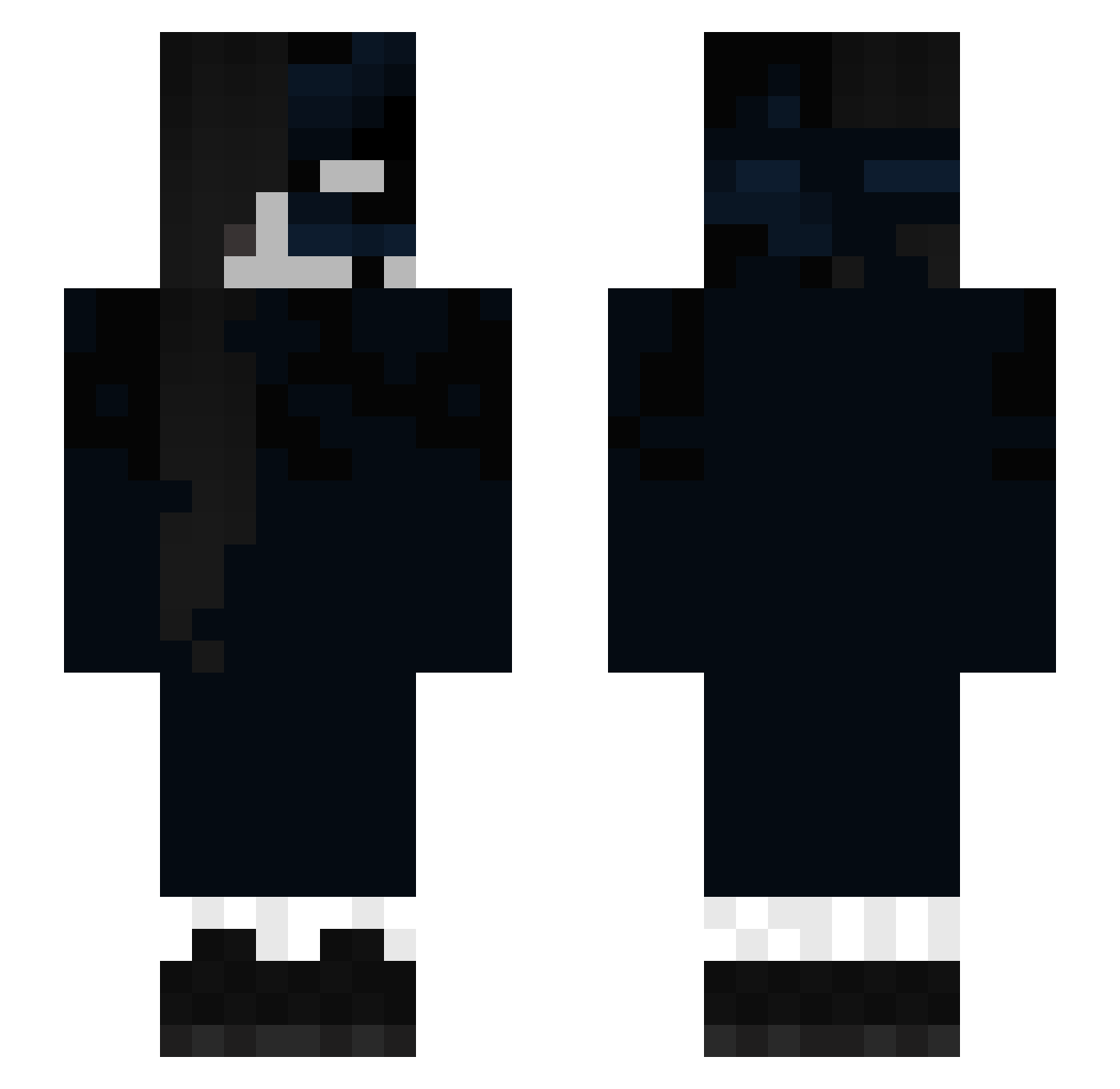xSharki Minecraft skin, front and back view