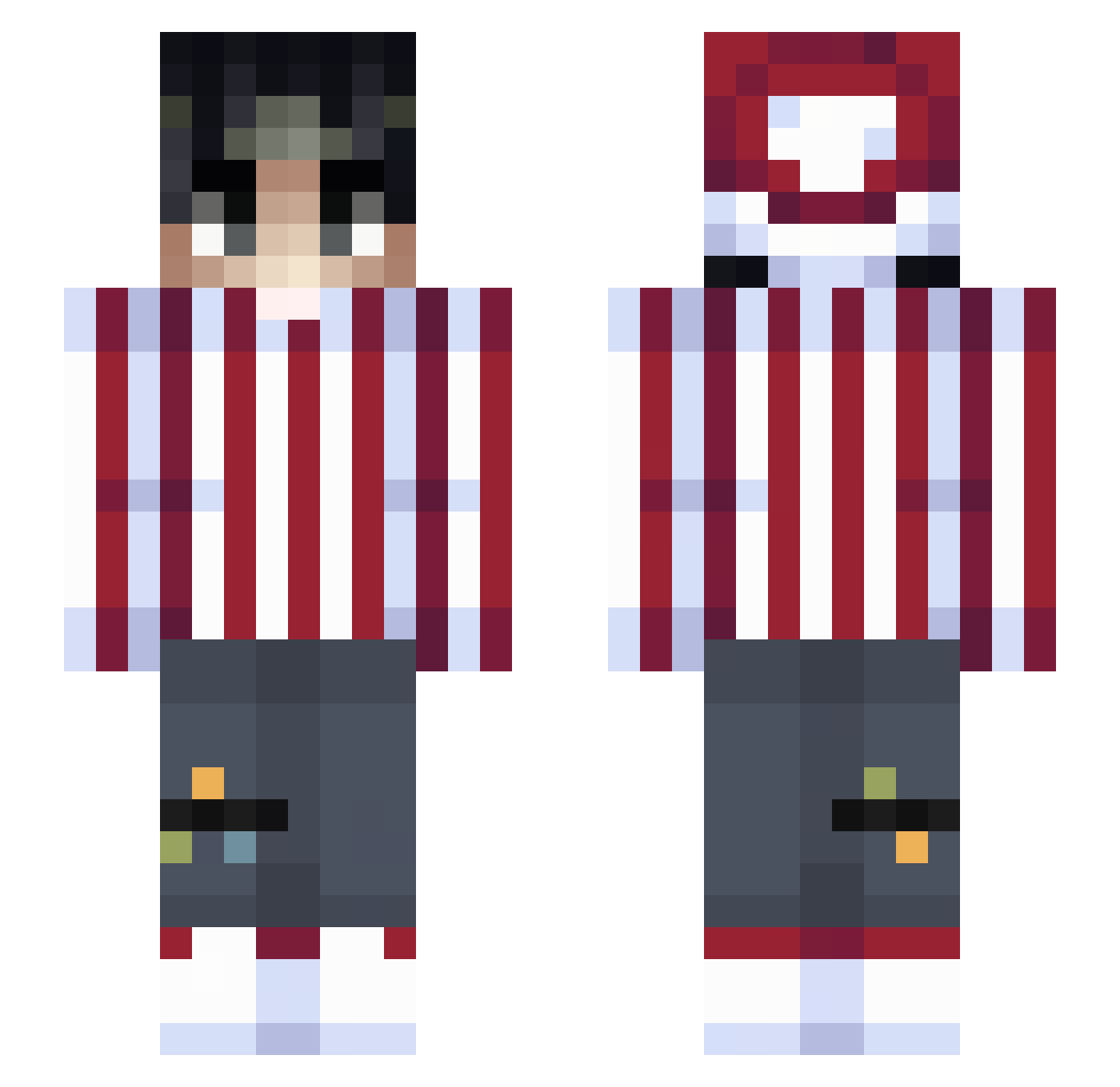 partycat29 Minecraft skin, front and back view