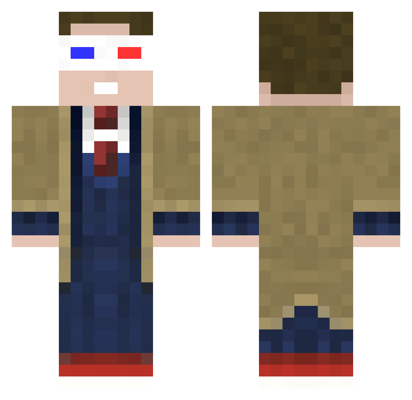 CptnJoe Minecraft skin, front and back view