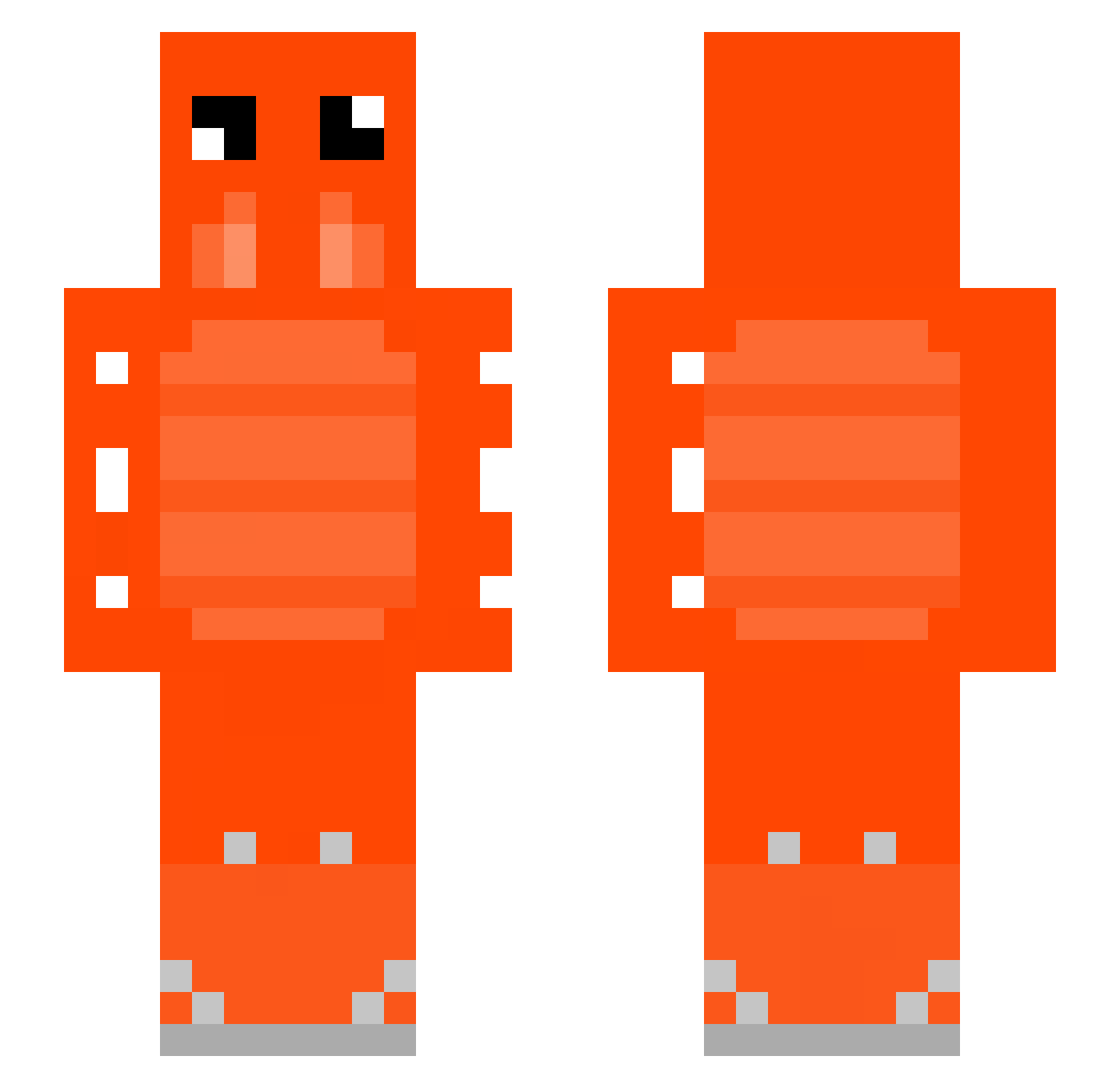 Letramudai Minecraft skin, front and back view