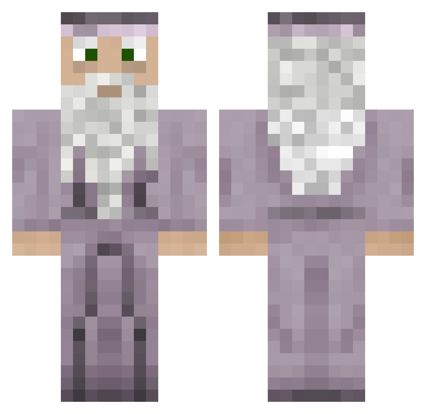 Lord_RoniXD Minecraft skin, front and back view