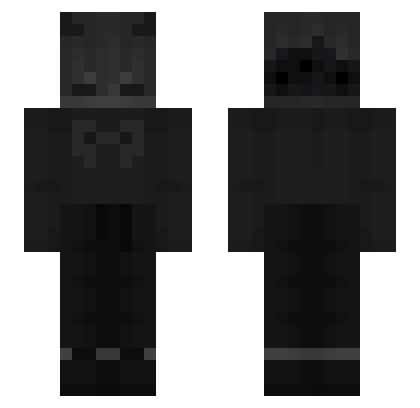 Vxrwxndeter Minecraft skin, front and back view