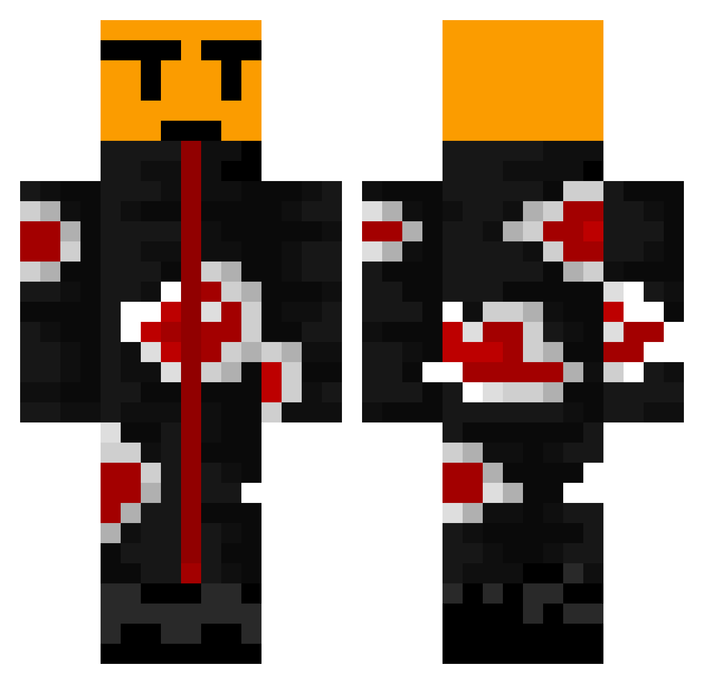 ultrazule Minecraft skin, front and back view