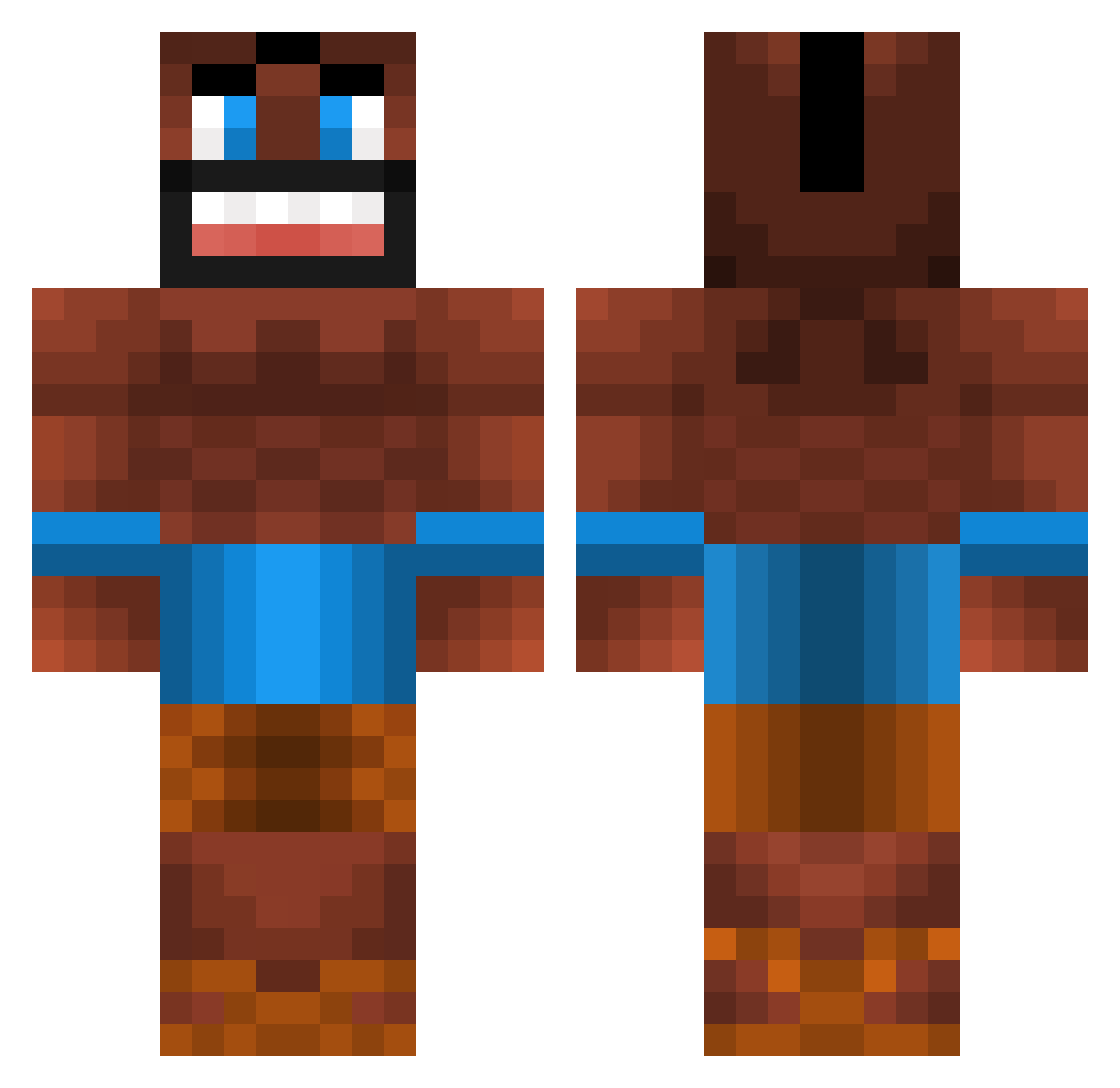 Thegodness9951 Minecraft skin, front and back view