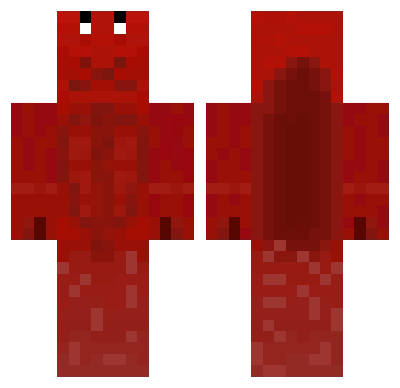 Zerstoerungsgott Minecraft skin, front and back view