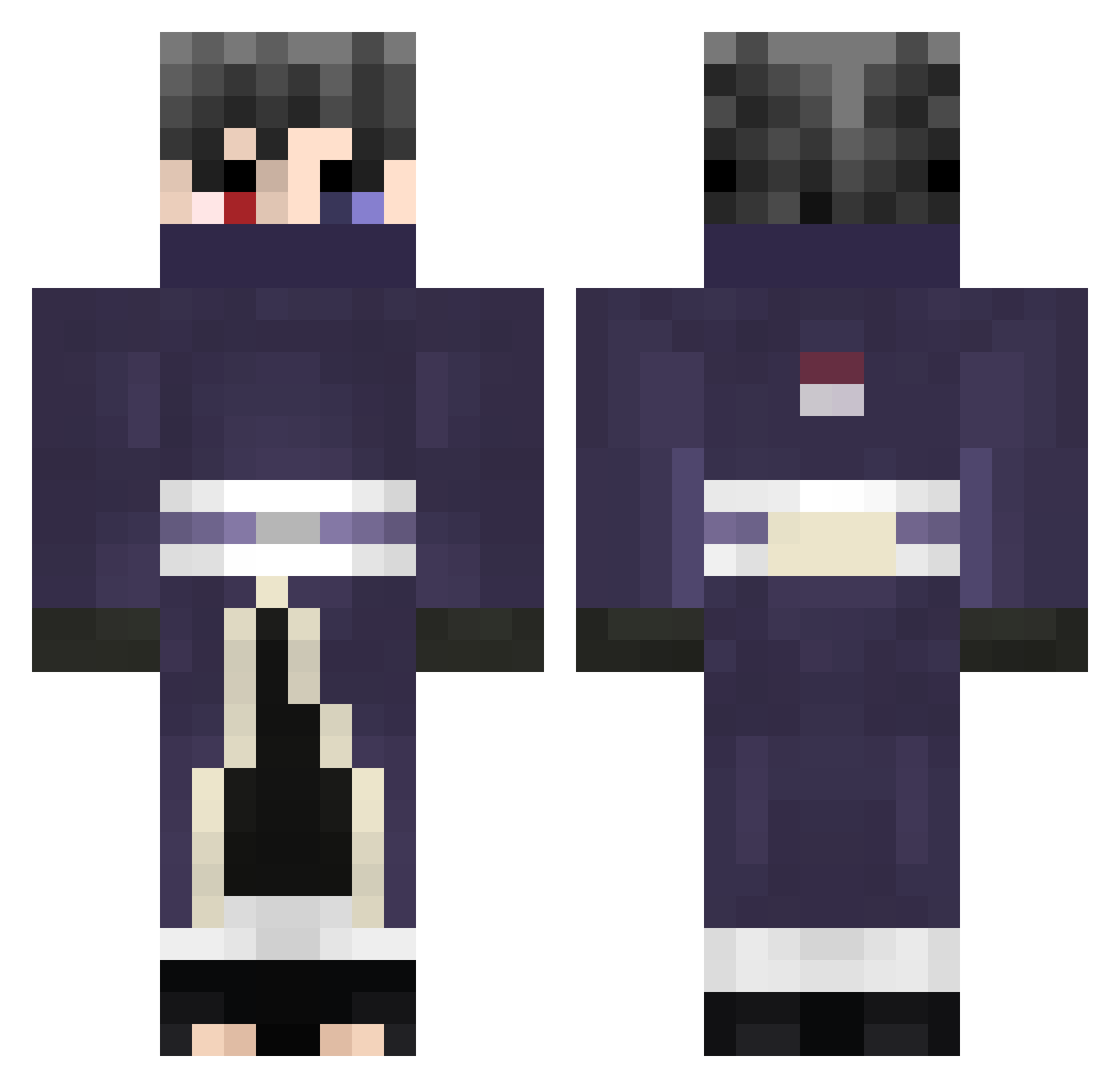 vlassis314 Minecraft skin, front and back view