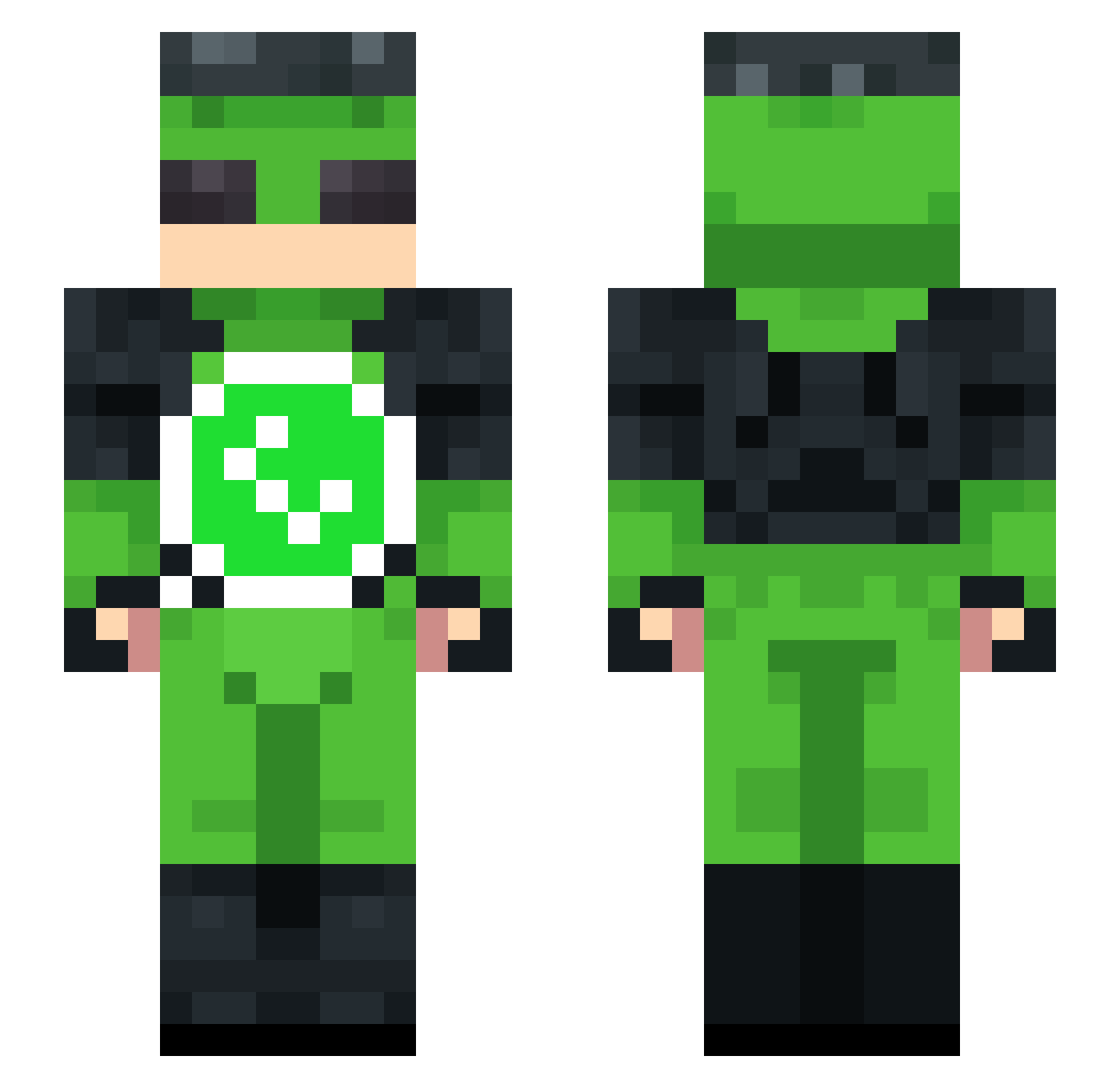 EchoSteL Minecraft skin, front and back view