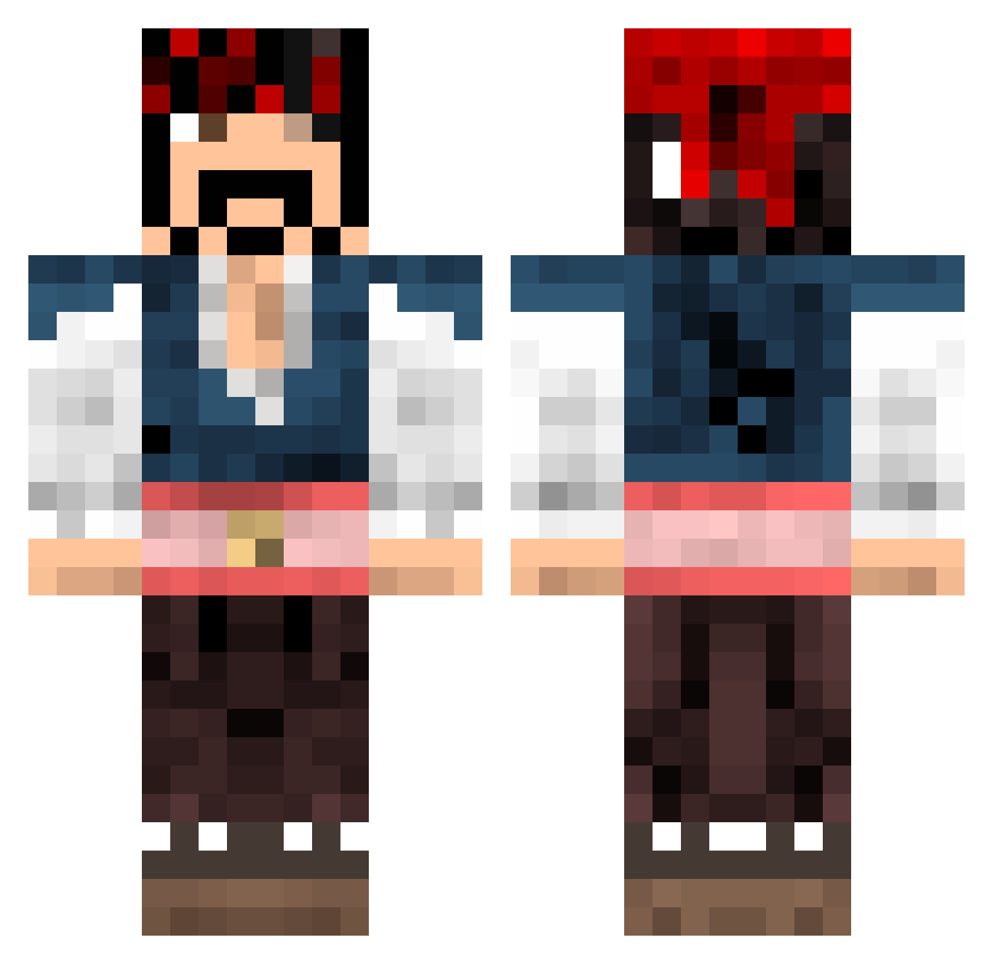 Propagandize Minecraft skin, front and back view