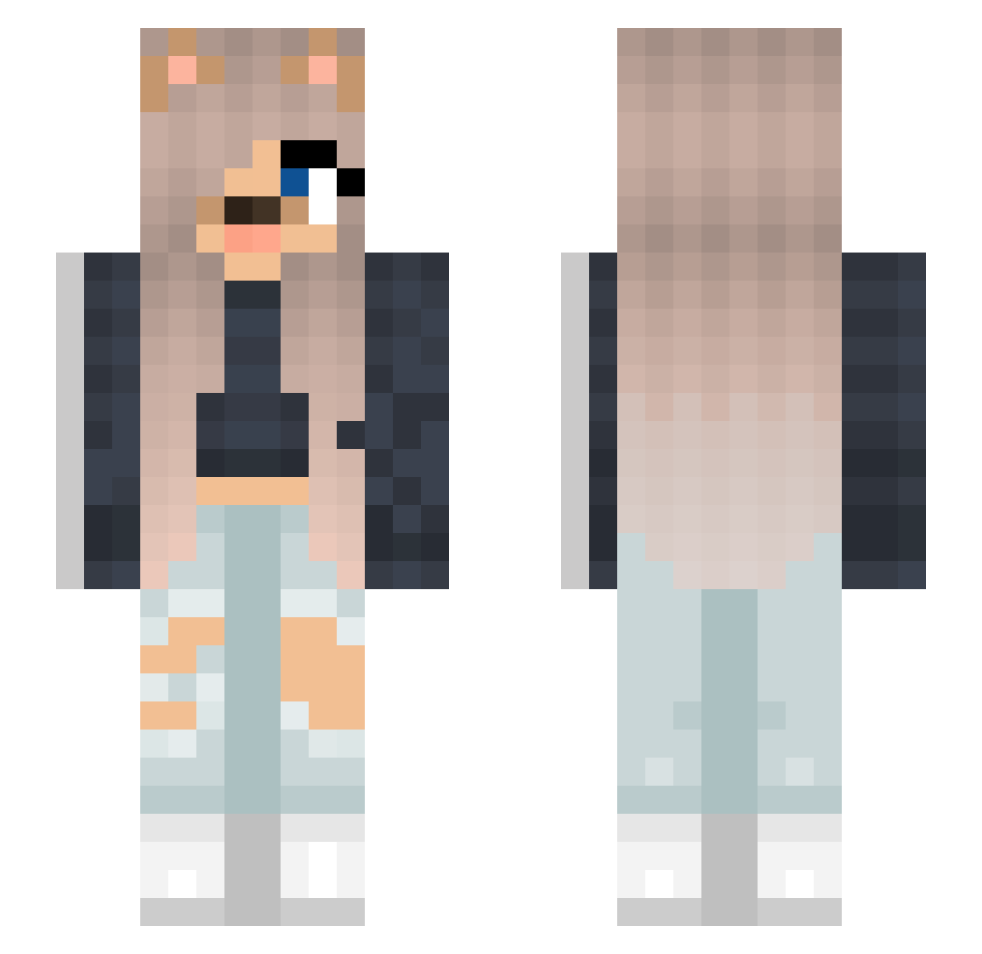 MelinchenA Minecraft skin, front and back view