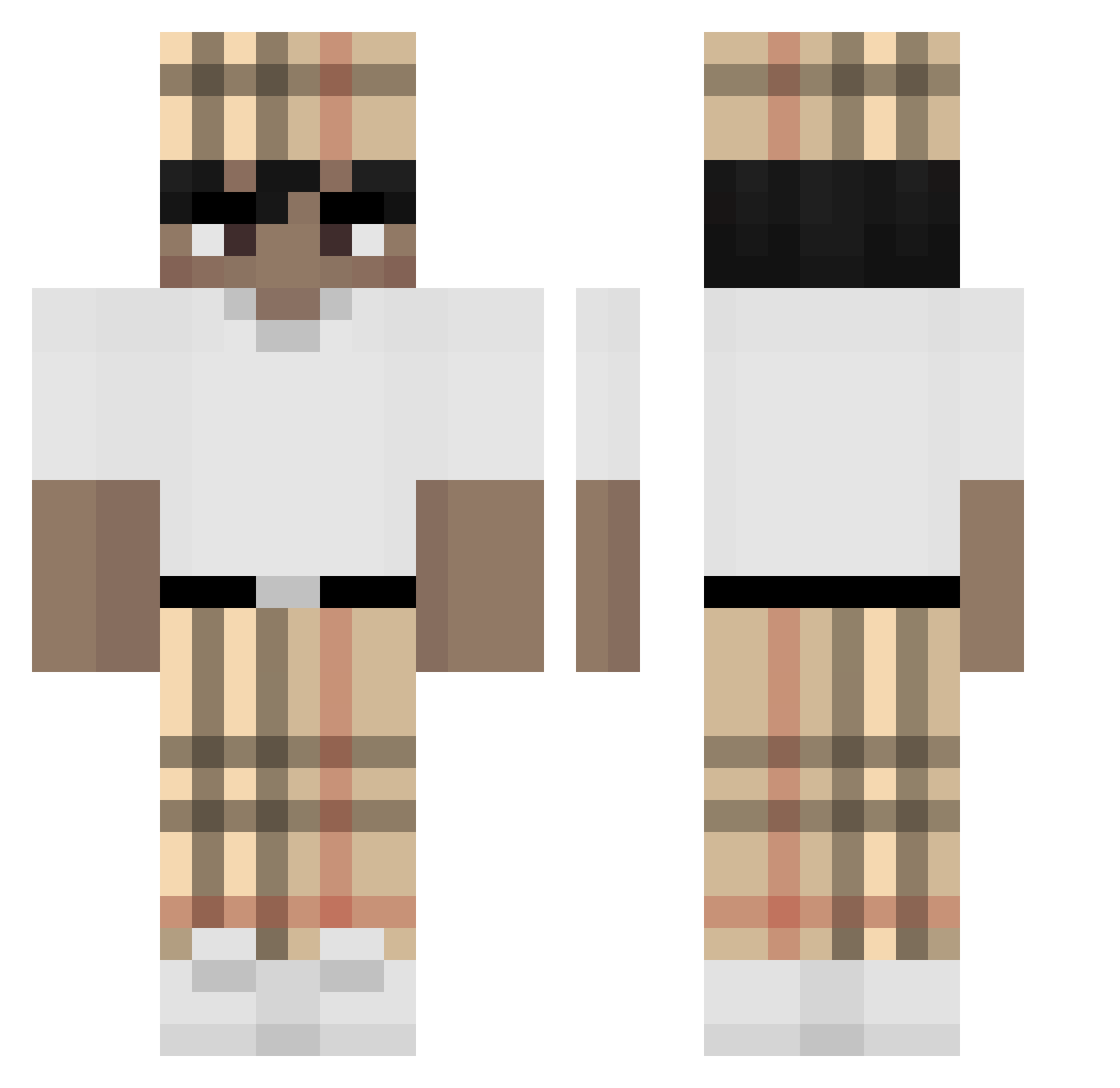Leon00011 Minecraft skin, front and back view