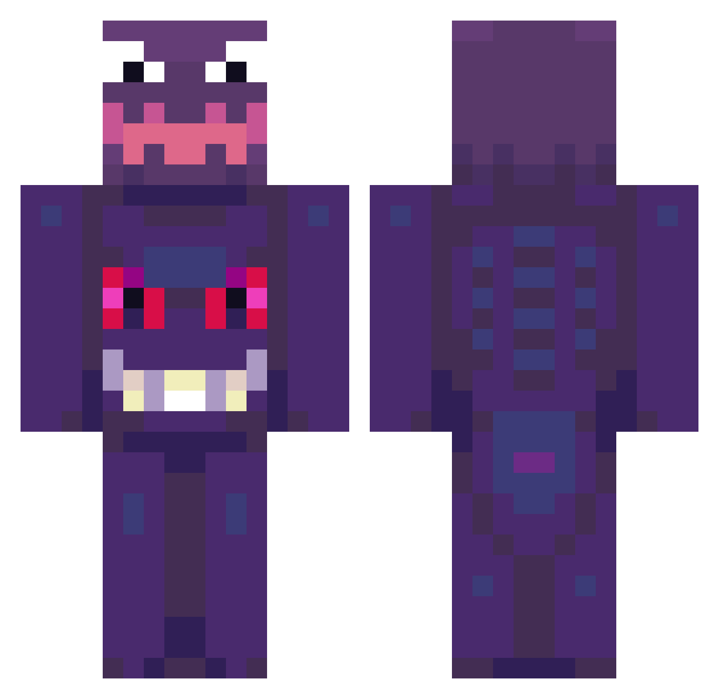 IImugi Minecraft skin, front and back view