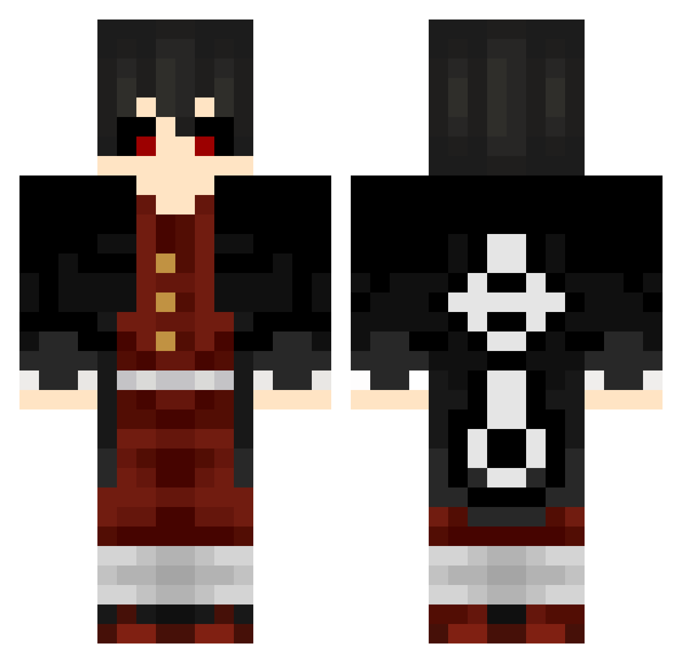Chr1s999 Minecraft skin, front and back view