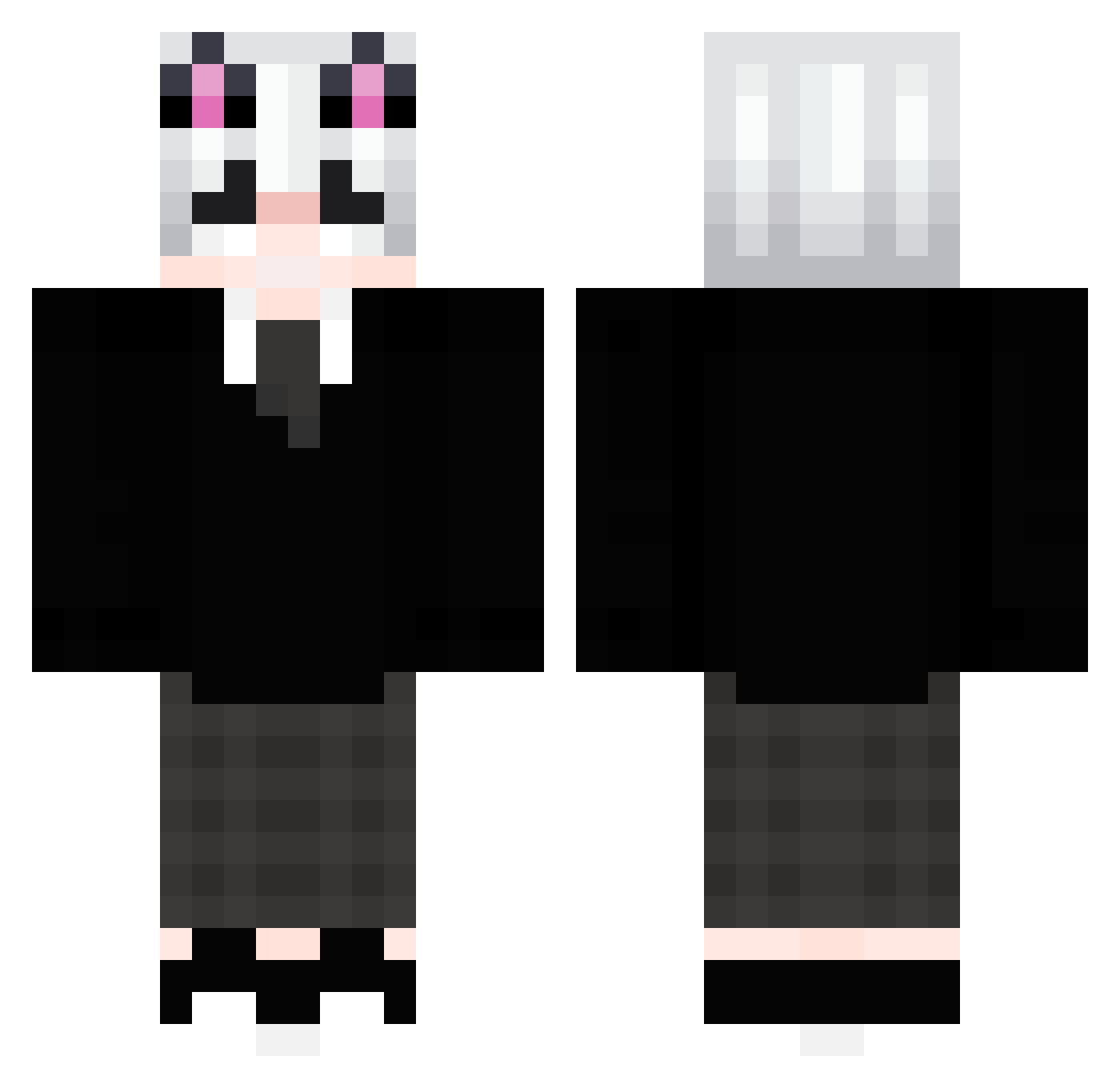 Yimes1122 Minecraft skin, front and back view