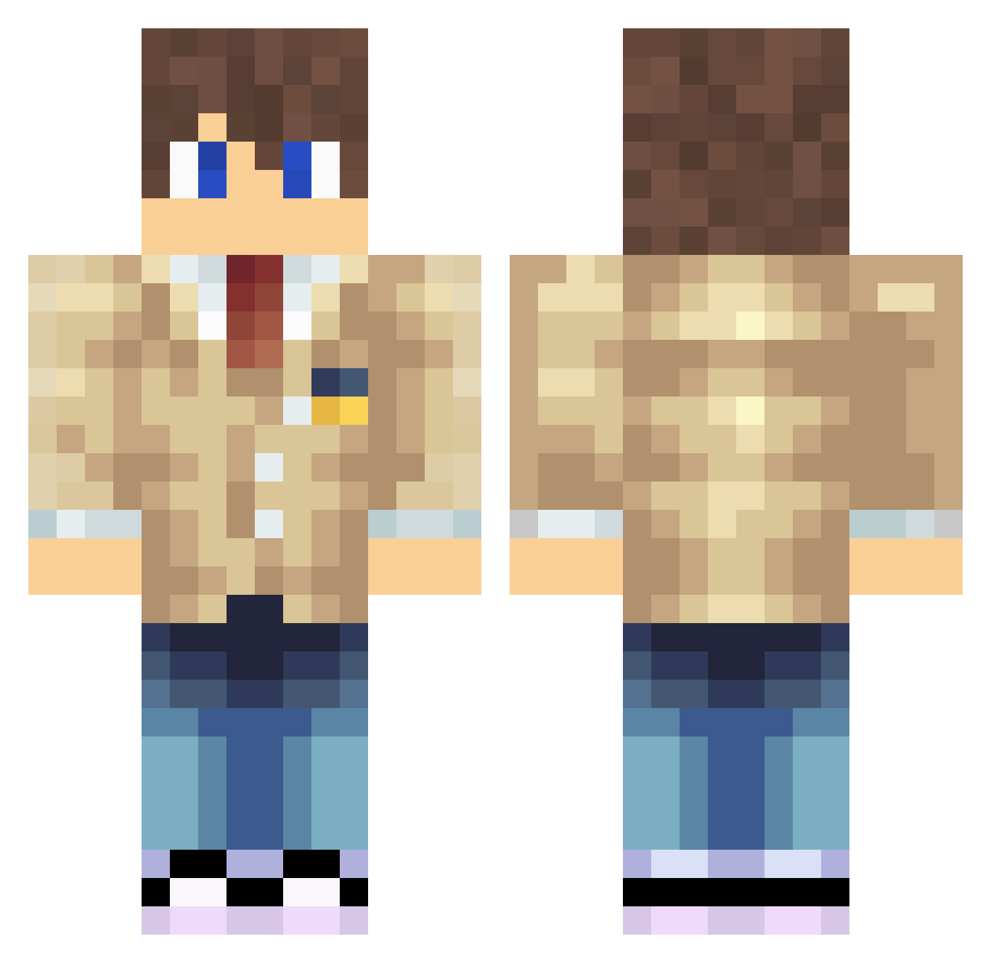 DLMart Minecraft skin, front and back view