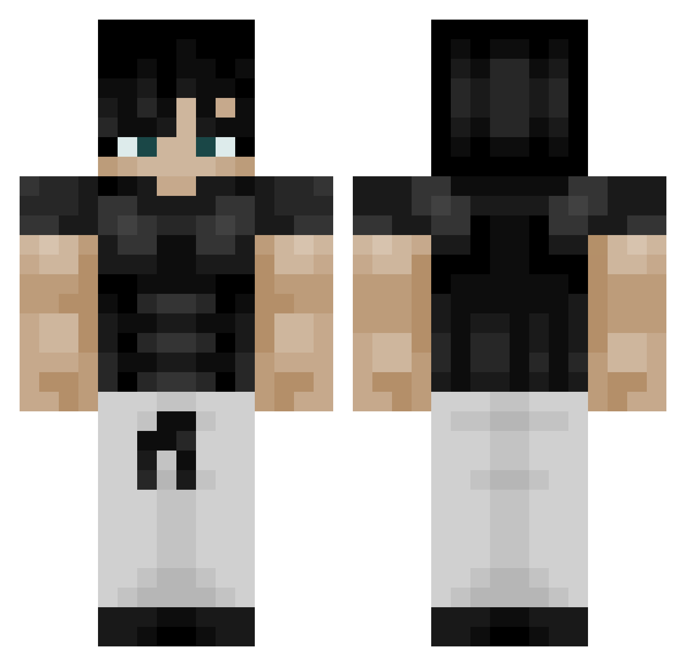 Mazedaze1 Minecraft skin, front and back view