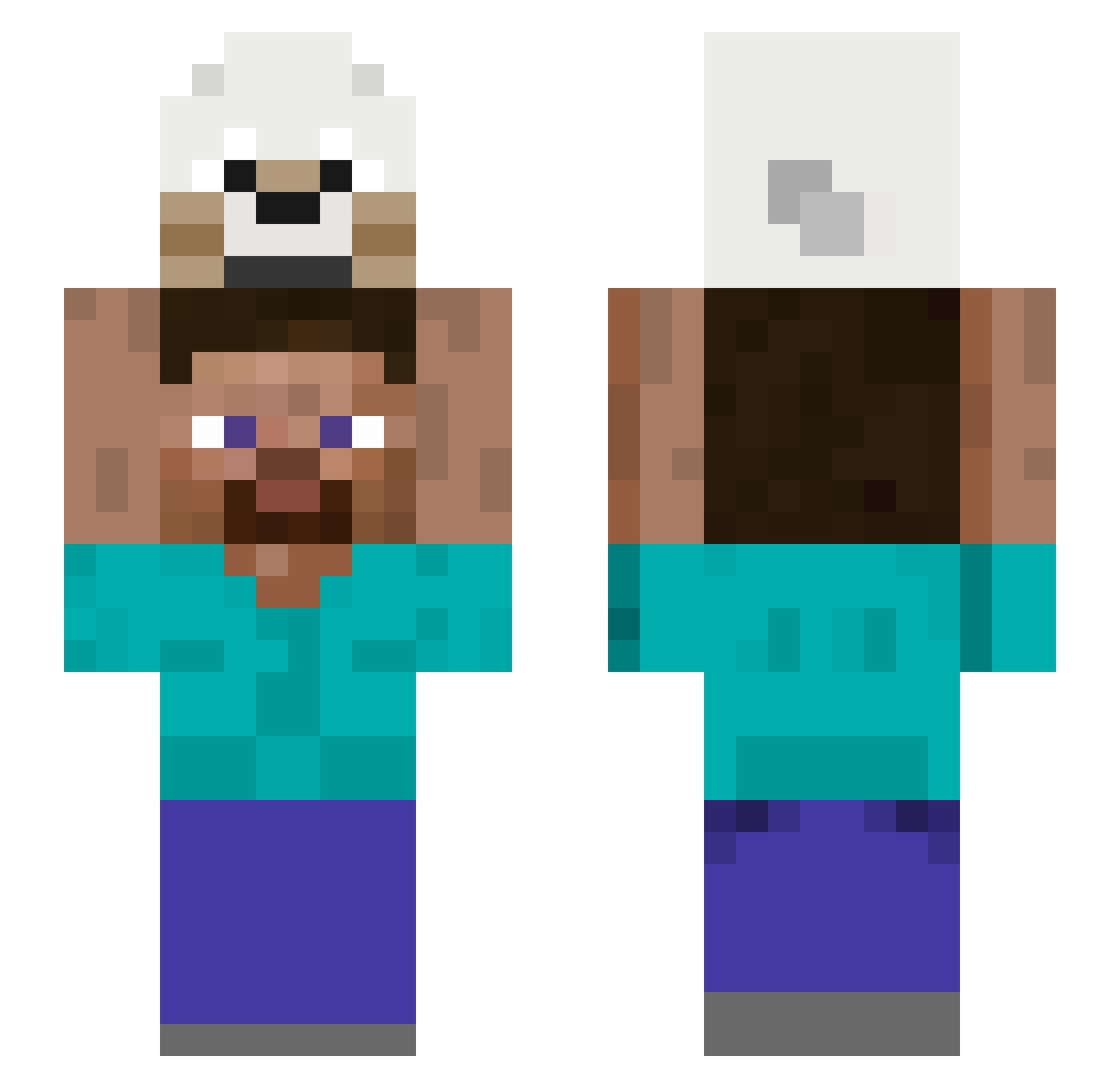 DDEU_ Minecraft skin, front and back view