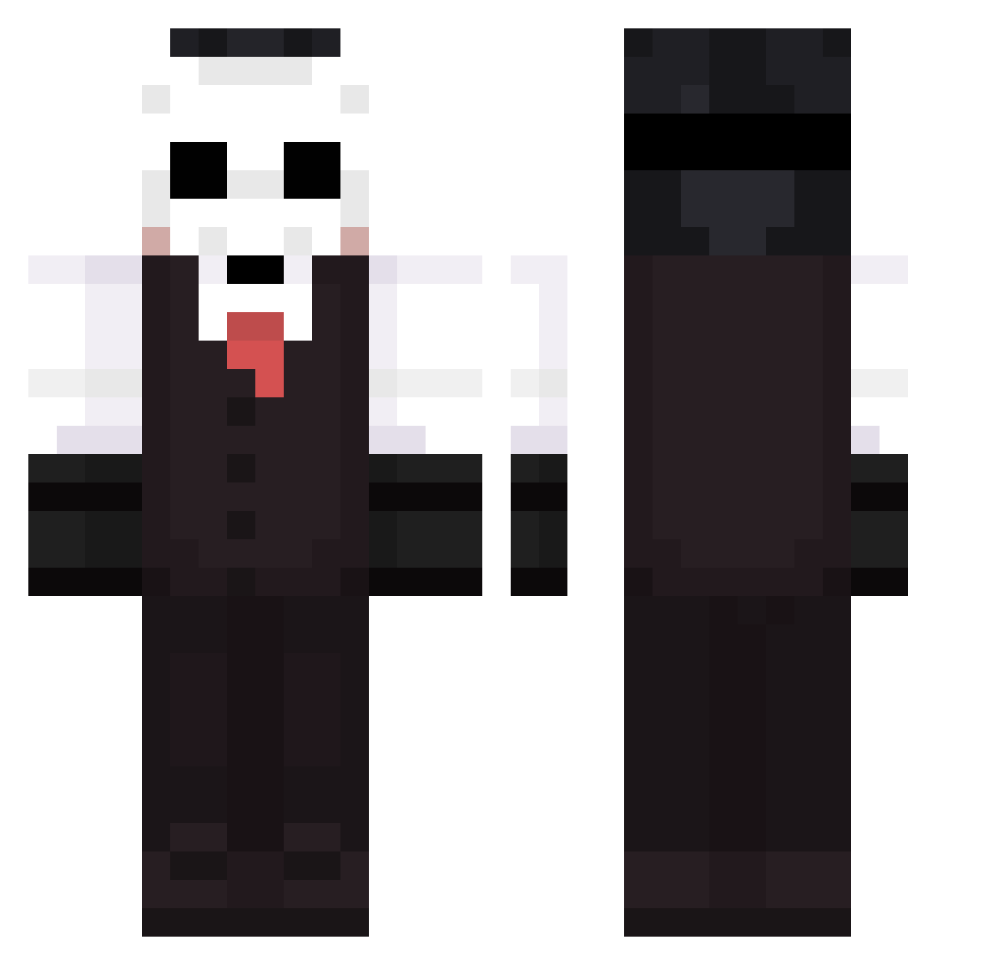 ImaPoteto Minecraft skin, front and back view