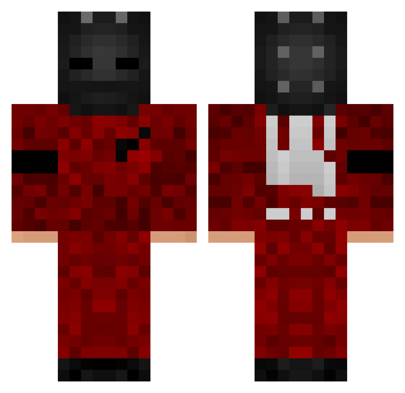 RaiJinto Minecraft skin, front and back view