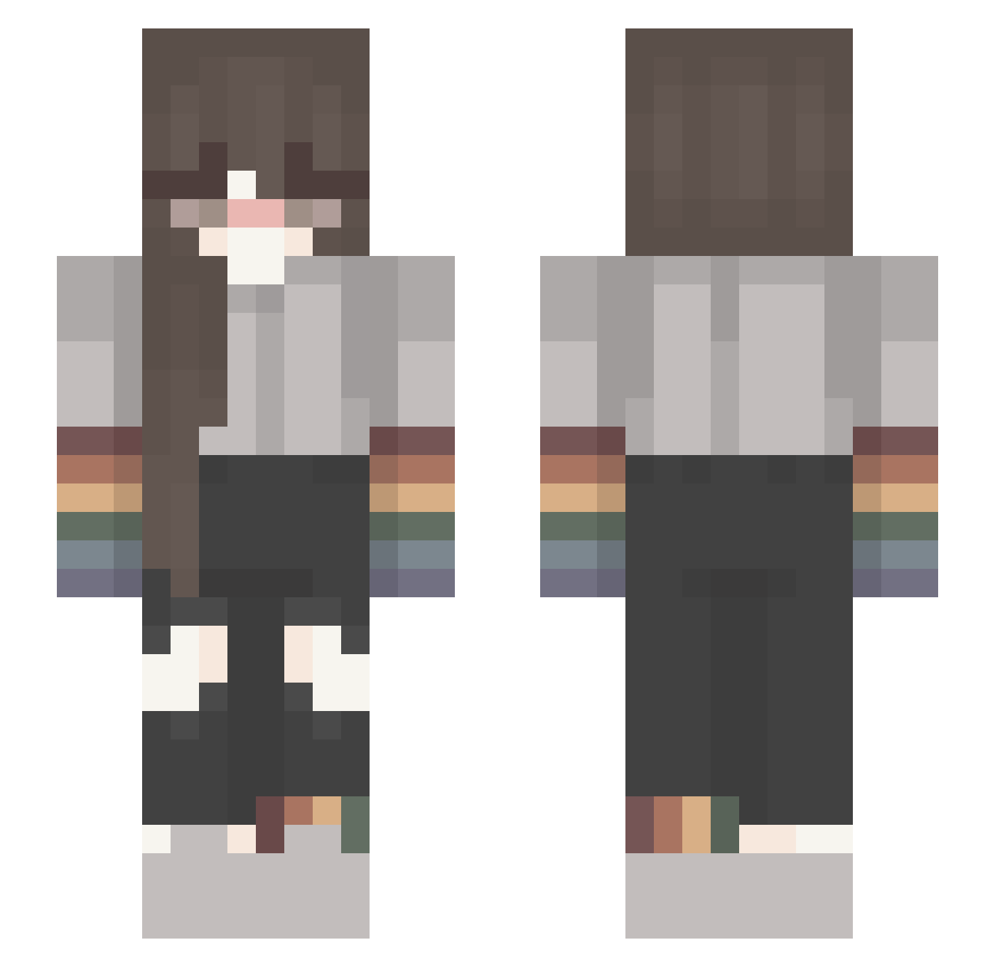Sidewalk_ Minecraft skin, front and back view
