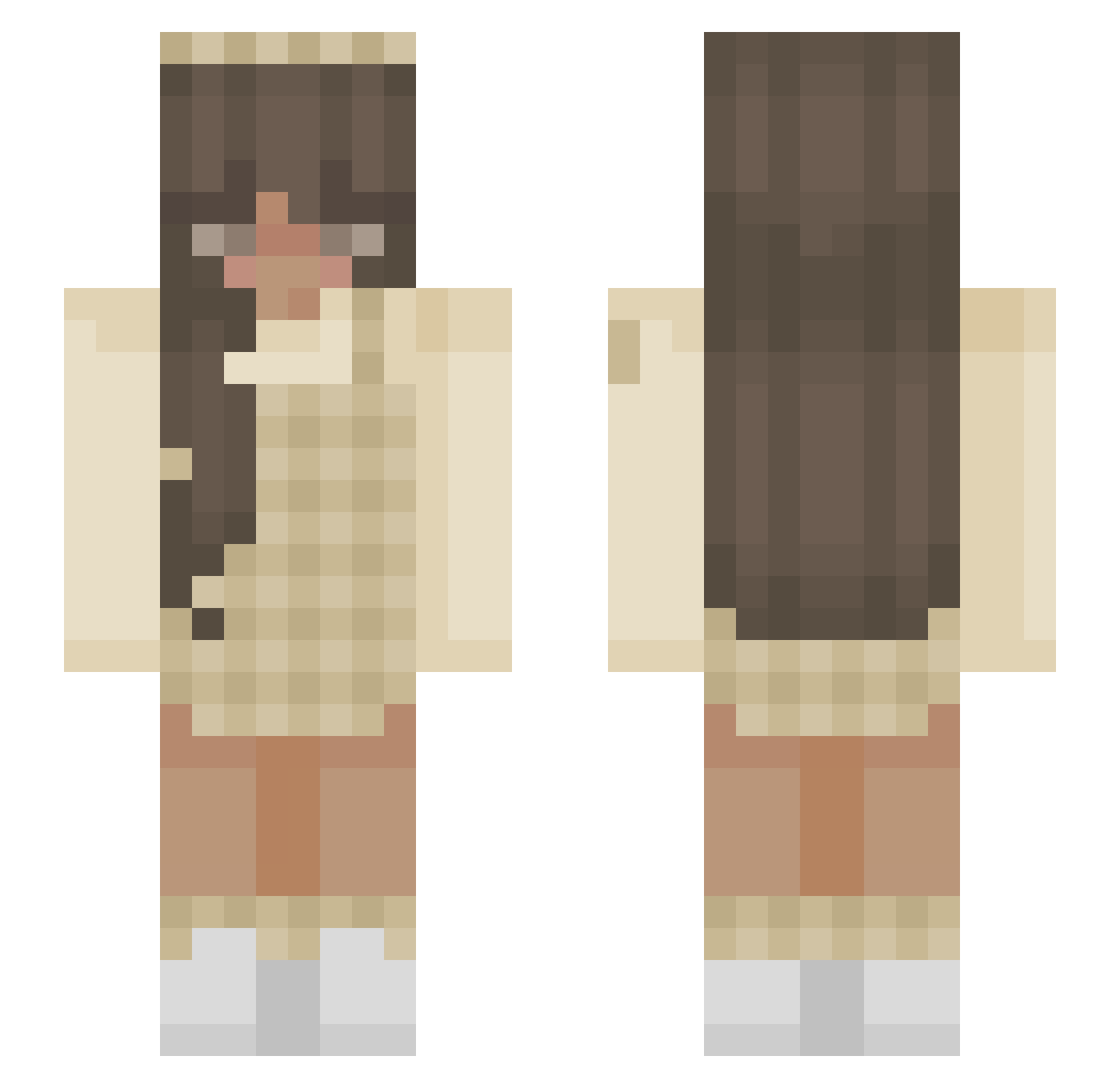 BigSpleen Minecraft skin, front and back view