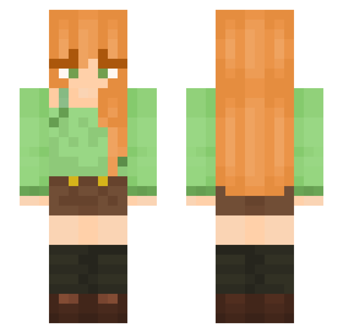 surplus444 Minecraft skin, front and back view