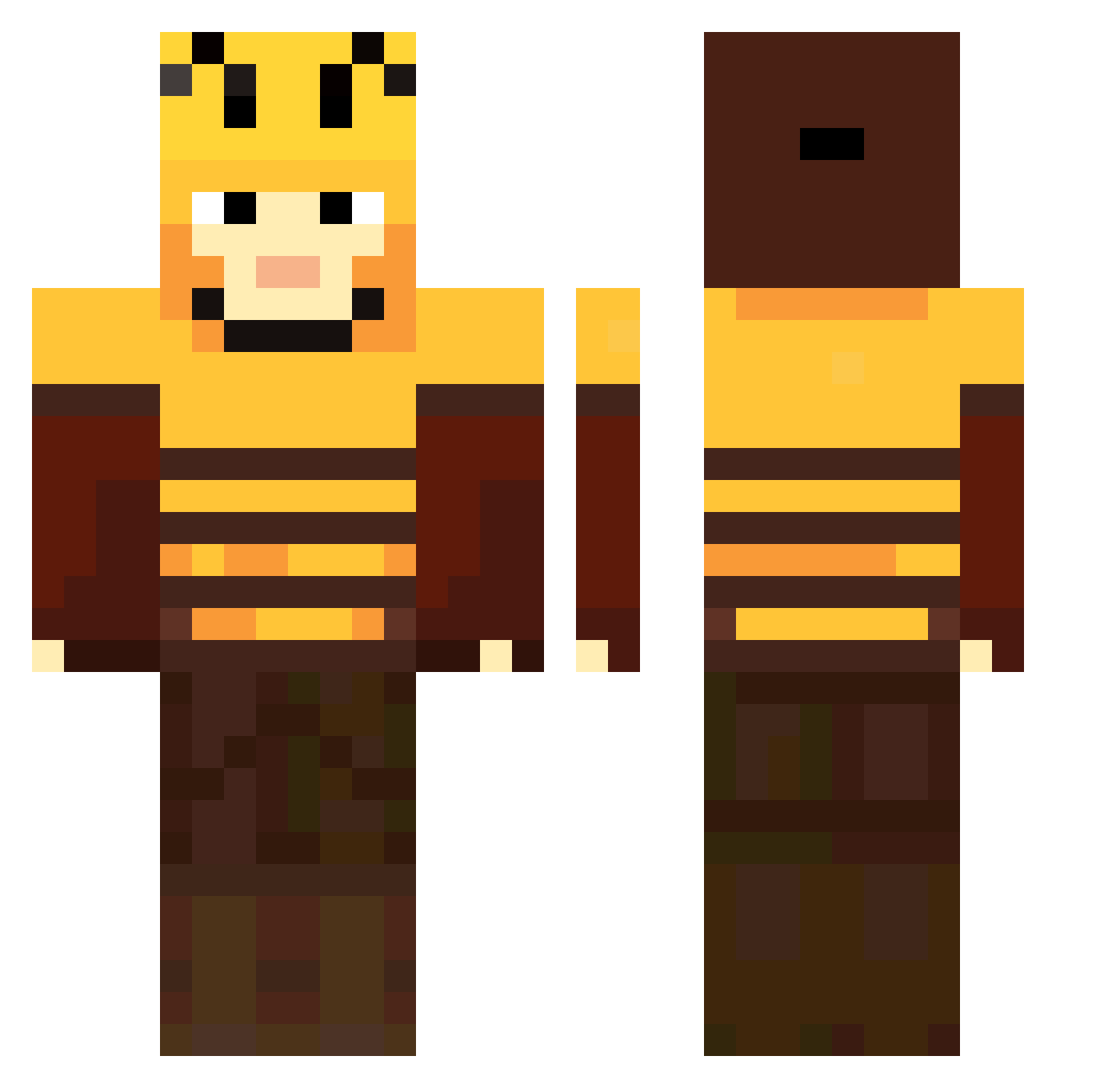 killermonkey69 Minecraft skin, front and back view