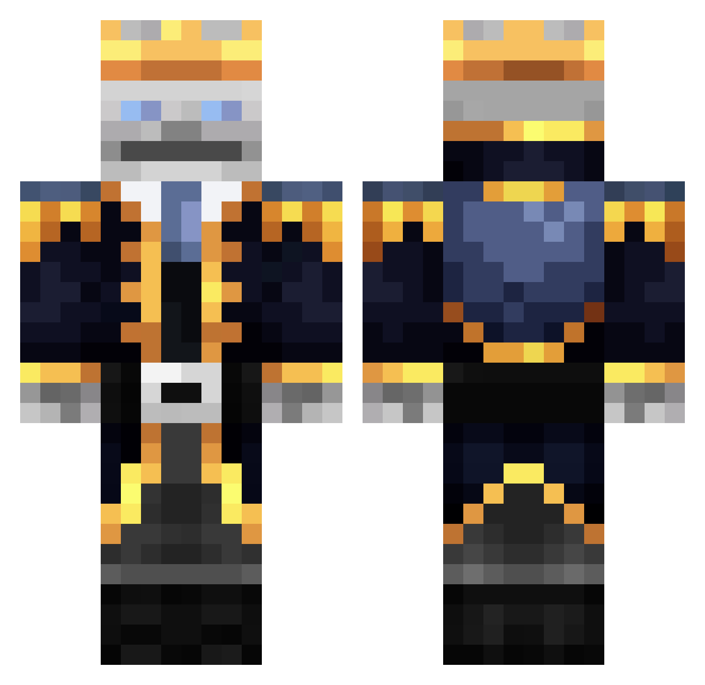 mo240909 Minecraft skin, front and back view