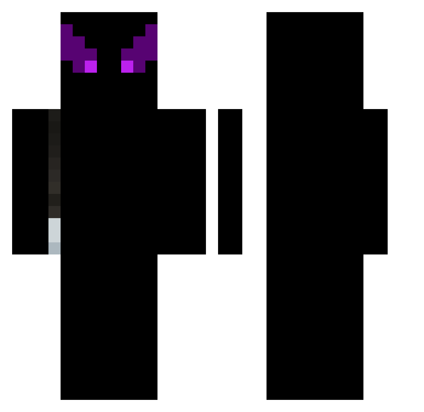 Receptivity Minecraft skin, front and back view