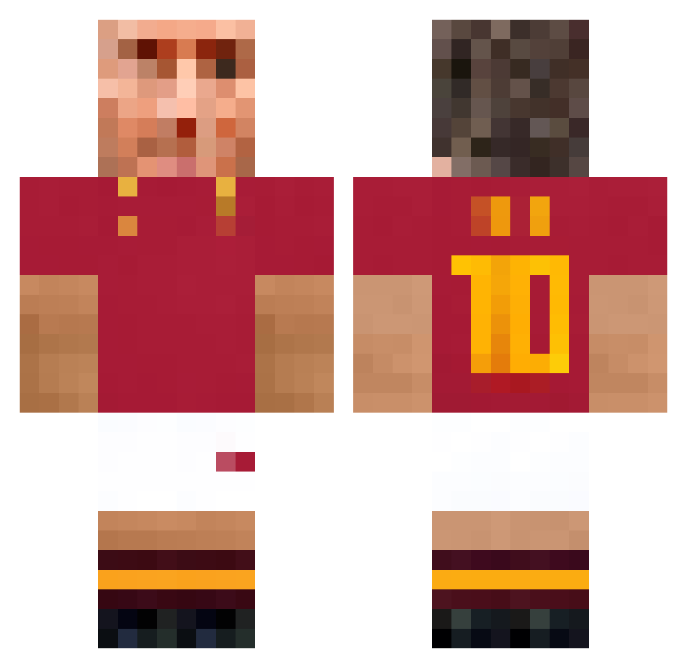 Salvo_Stef Minecraft skin, front and back view