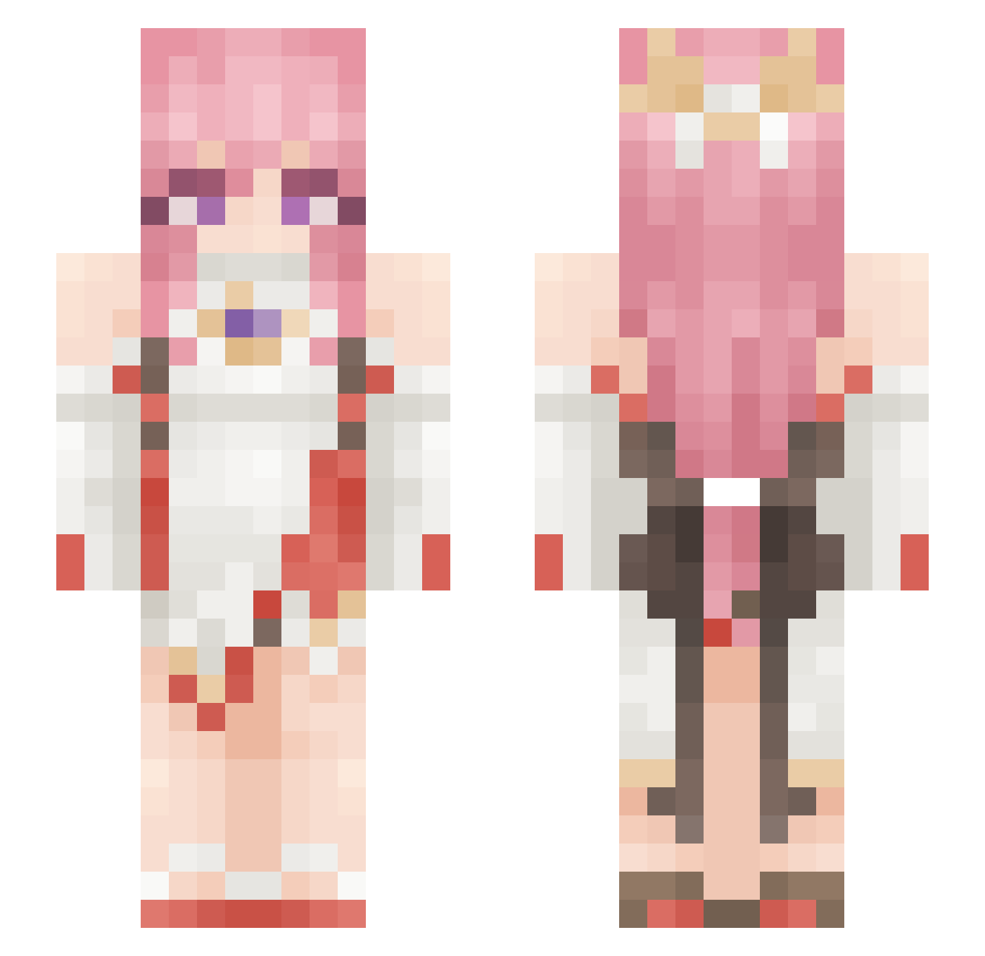 Guardian_Angel_ Minecraft skin, front and back view