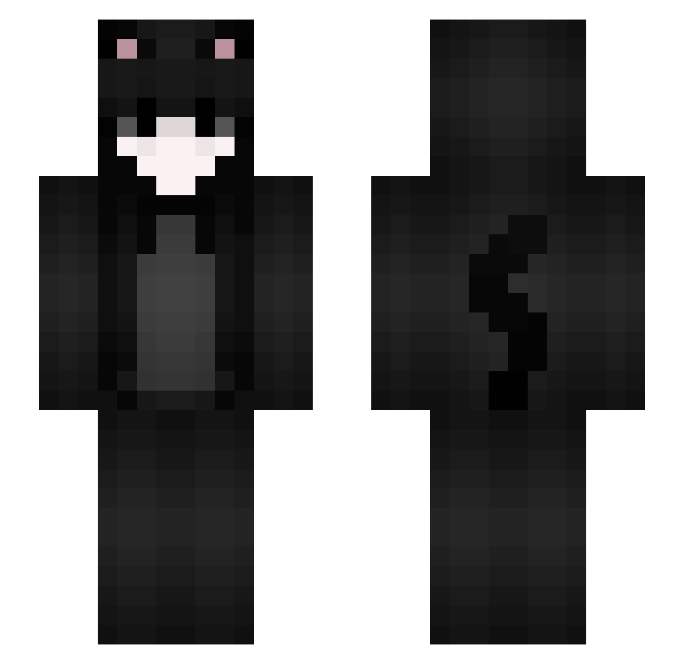 lurdy Minecraft skin, front and back view