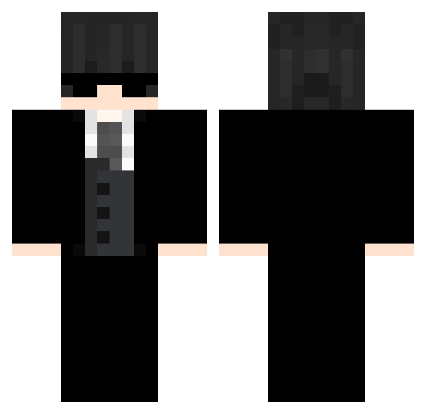 Silennt Minecraft skin, front and back view
