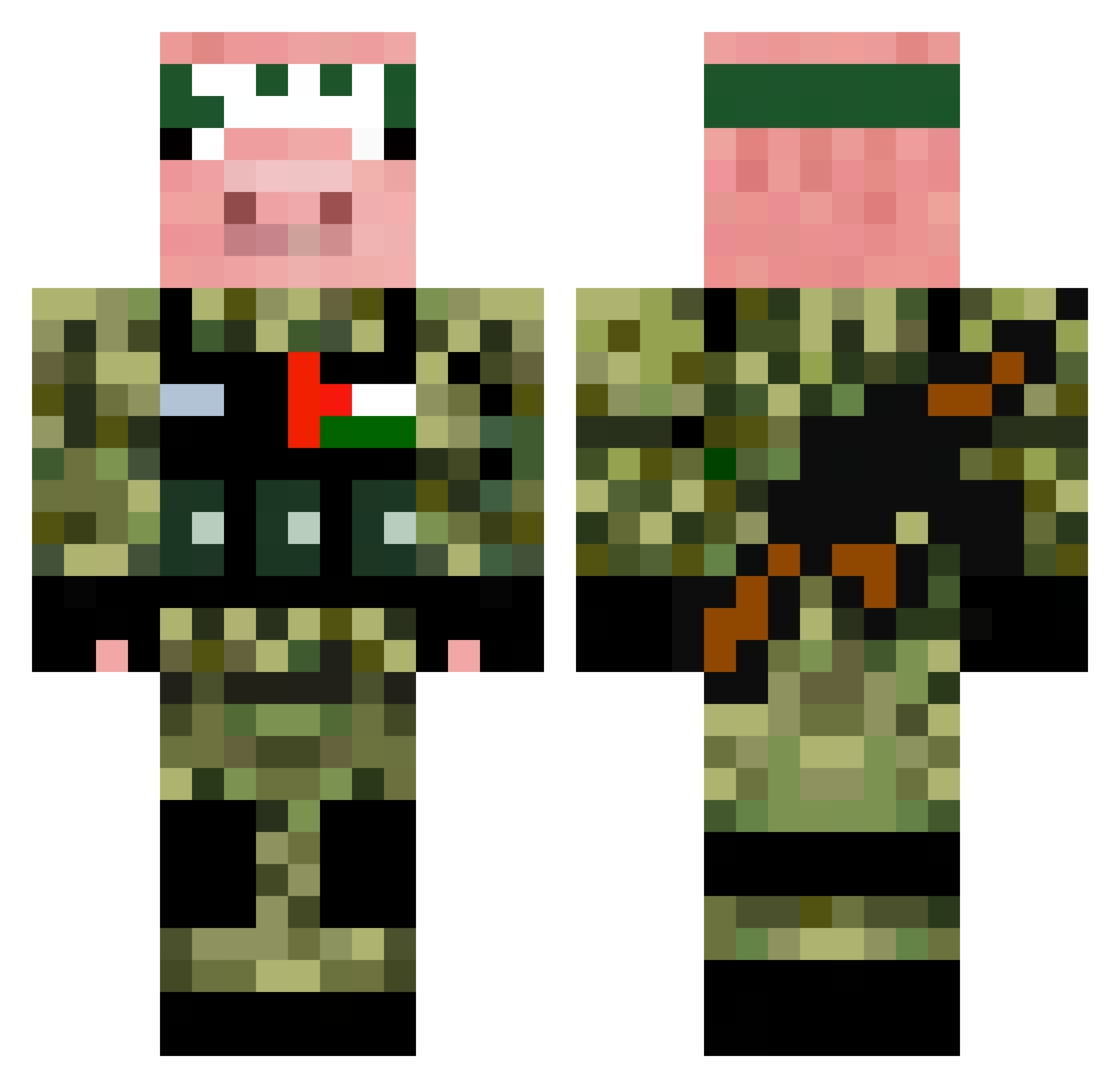 515_4 Minecraft skin, front and back view