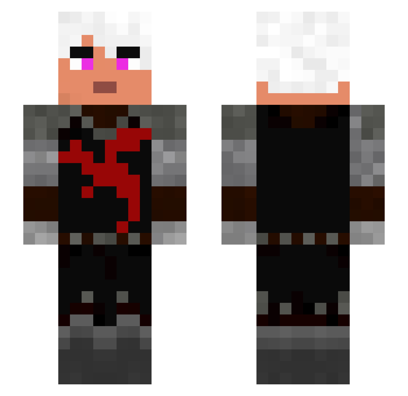 LouTheHuman Minecraft skin, front and back view